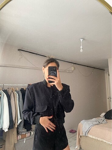 m Beden siyah Renk Bomber ceket
