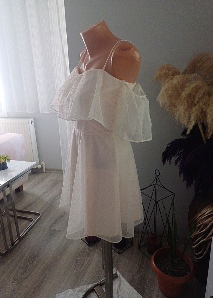 Toz pembe elbise - Görsel 4