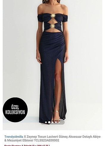 Lacivert Güneş Aksesuar Detaylı Abiye
& Mezuniyet Elbisesi - Görsel 6