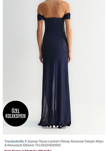 Lacivert Güneş Aksesuar Detaylı Abiye
& Mezuniyet Elbisesi - Görsel 8