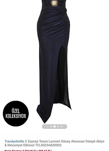 Lacivert Güneş Aksesuar Detaylı Abiye
& Mezuniyet Elbisesi - Görsel 11