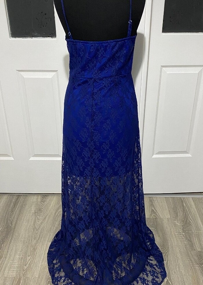 Mavi uzun elbise - Görsel 2