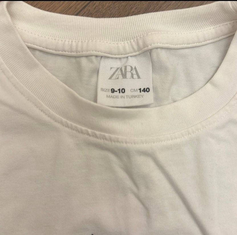 Beyaz Baskılı Uzun Kollu Kız Tişörtü 9-10 140 cm - Görsel 3