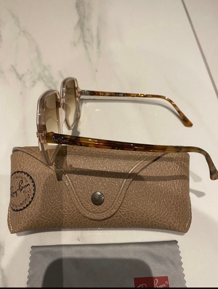 Şeffaf Bej Kadın Güneş Gözlüğü - Görsel 3