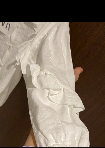 Beyaz Fırfırlı pamuklu kız çocuk 134 cm - Görsel 3