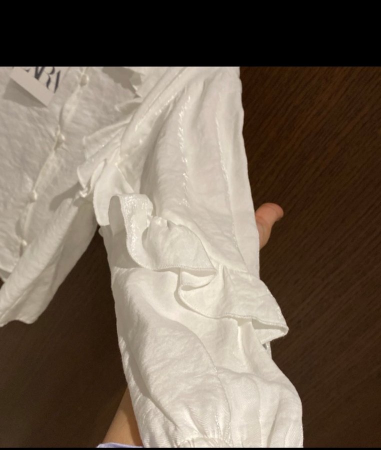 Beyaz Fırfırlı pamuklu kız çocuk 134 cm - Görsel 3