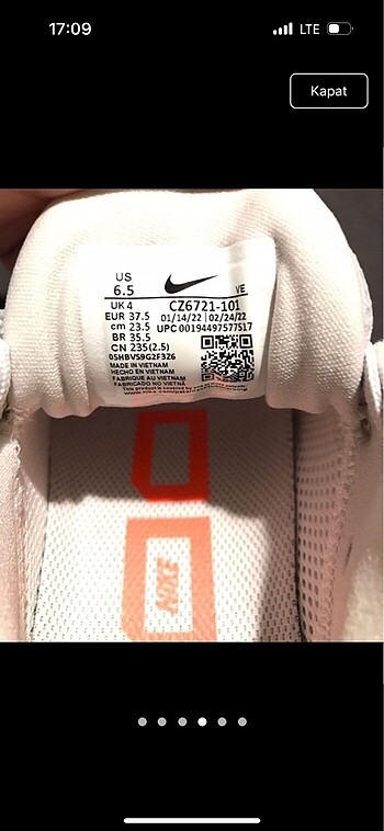 37,5 Beden gri Renk Nike air zoom structure Z