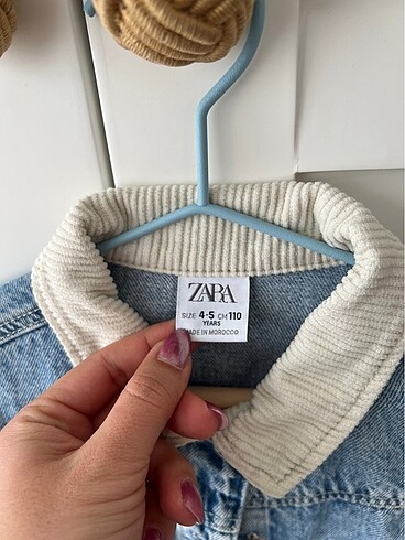 Zara Kadife yakalı kot ceket