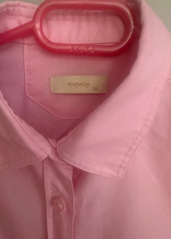 Kadın Pembe Düğmeli Basic Gömlek - Görsel 2