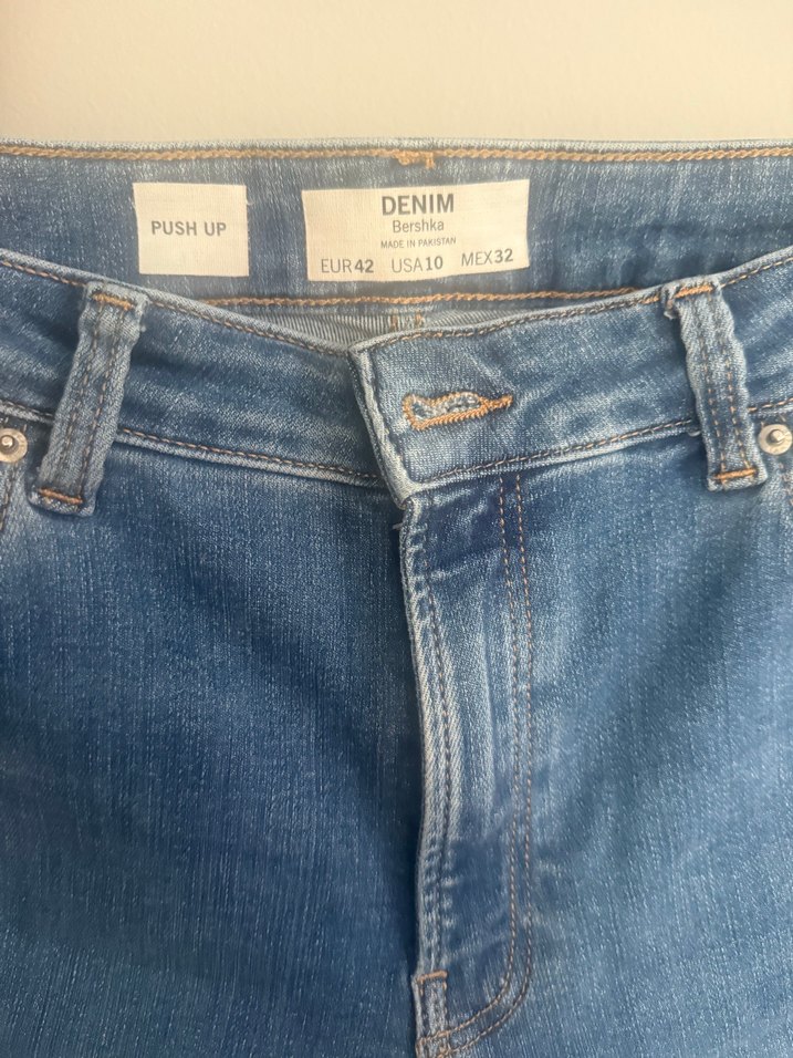 Kadın Mavi Bol Kesim Denim Pantolon - Görsel 3