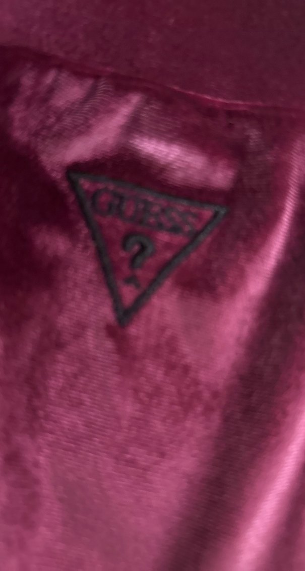 Bordo Kadın Midi Kadife Pantolon - Görsel 2