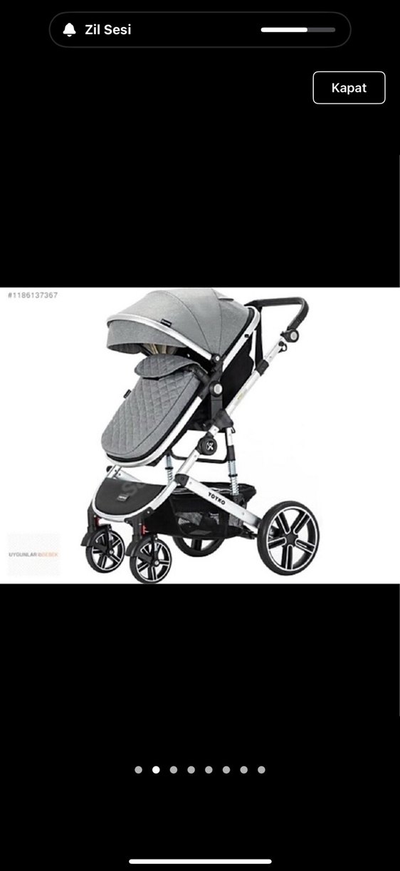 Gri Bebek Arabası ve Oto Koltuğu Seti - Görsel 2