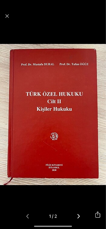 Türk özel hukuku cilt 2 kişiler hukuku