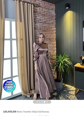 Diğer Gül kurusu tesettür elbise 38 beden