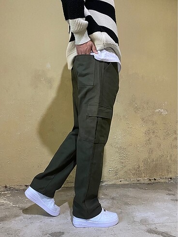 Kargo cepli baggy pantolon