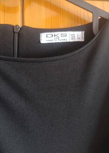 Düğmeli Siyah Midi Bluz - Görsel 4