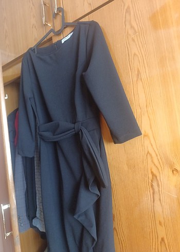 Düğmeli Siyah Midi Bluz - Görsel 2