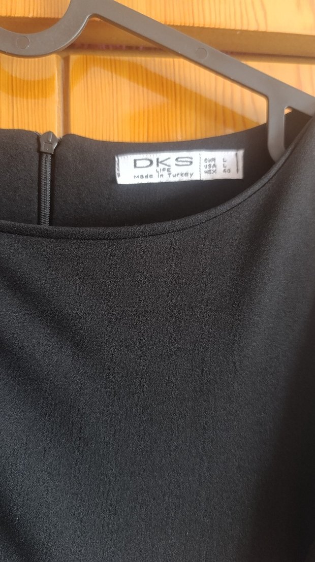 Düğmeli Siyah Midi Bluz - Görsel 4