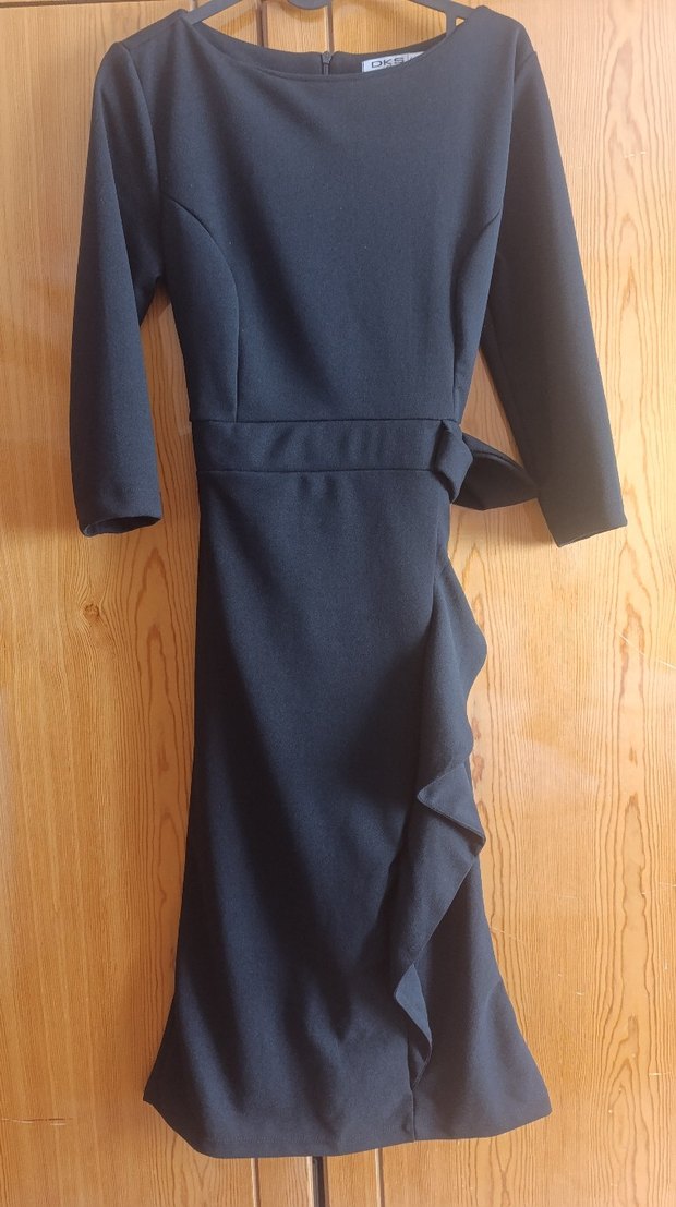 Düğmeli Siyah Midi Bluz - Görsel 5