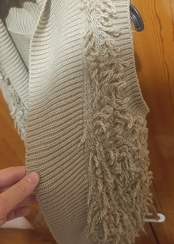 Gri Örgü Kadın yelek - Görsel 3