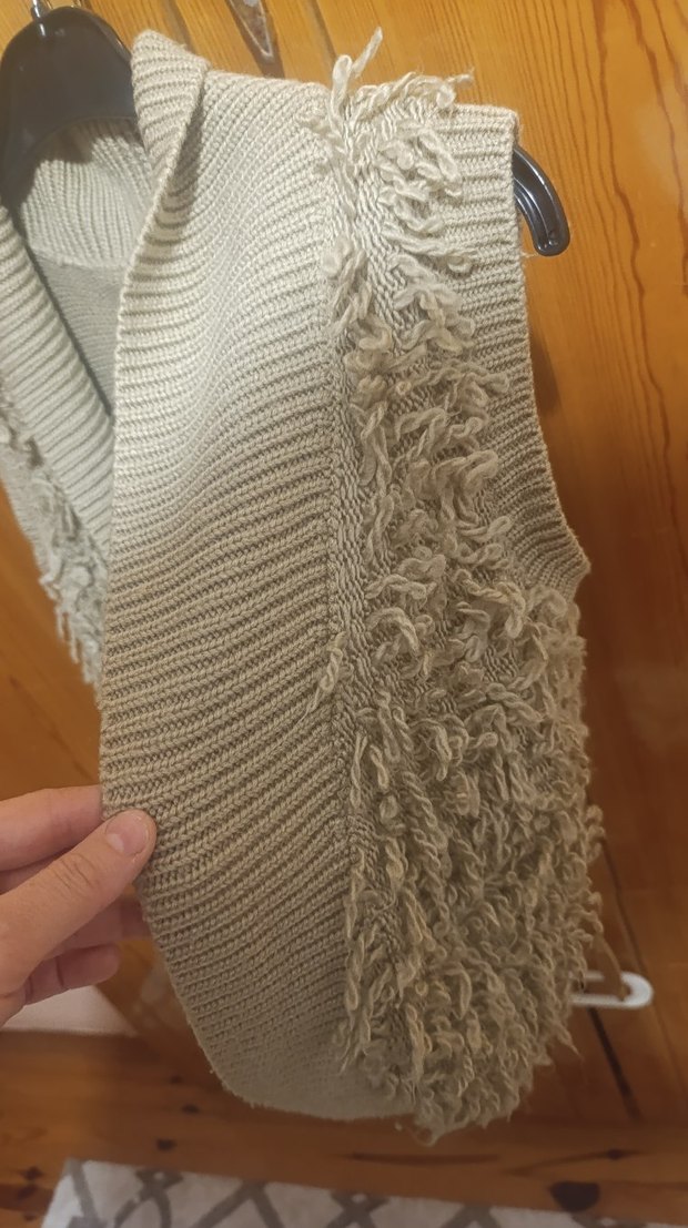 Gri Örgü Kadın yelek - Görsel 3