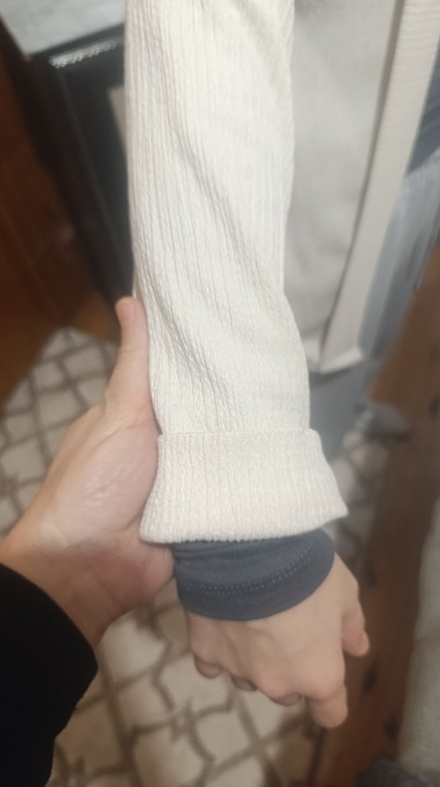 Gri Pamuklu Uzun Kollu Kadın Blazer ceket - Görsel 3