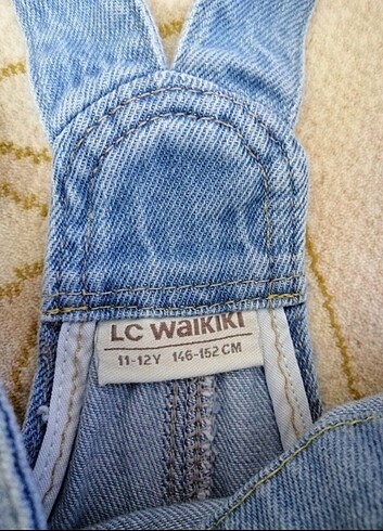 11-12 Yaş Beden mavi Renk LCW JEAN KOT SALOPET TULUM 11-12Yaş