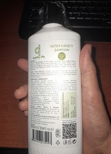 Quality life kepek karşıtı şampuan