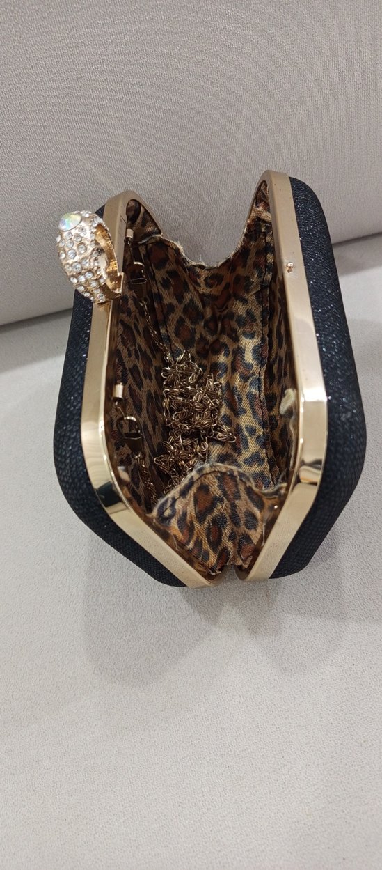 Kemer Tokalı Siyah  Kadın Portföy Çanta - Görsel 4