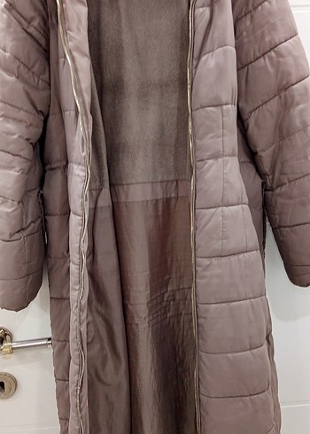 Uzun Vizon Kadın Kışlık Mont Kürklü - Görsel 3