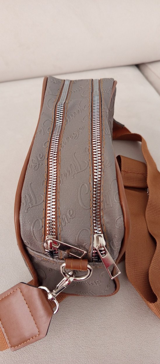 Kahverengi Deri Yılan Desenli Çapraz Çanta - Görsel 3