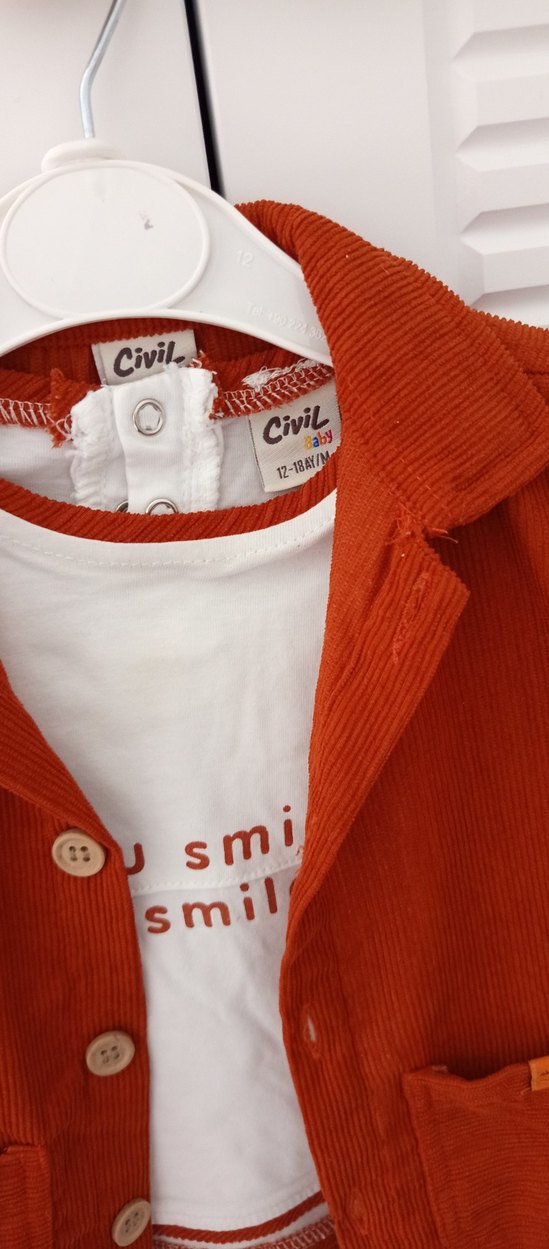 kiremit rengi Bebek Erkek Takım - Görsel 3