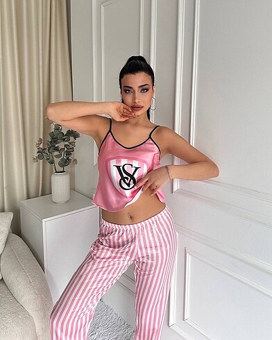 Victoria s Secret SATEN ASKILI PİJAMA TAKIMI ????