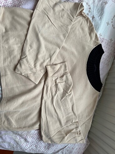 Zara ince krem sweat