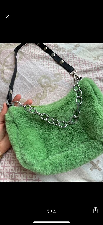 Diğer Peluş yeşil kol çantası