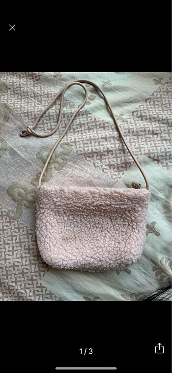 Mangü pembe peluş çanta