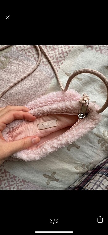 Mango Mangü pembe peluş çanta