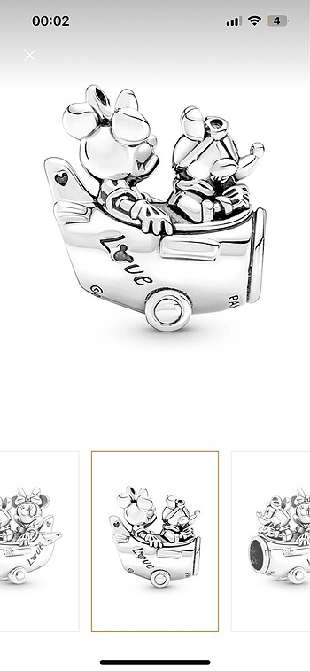 Pandora Pandora disney mickey mouse ve minnie mouse uçak charm