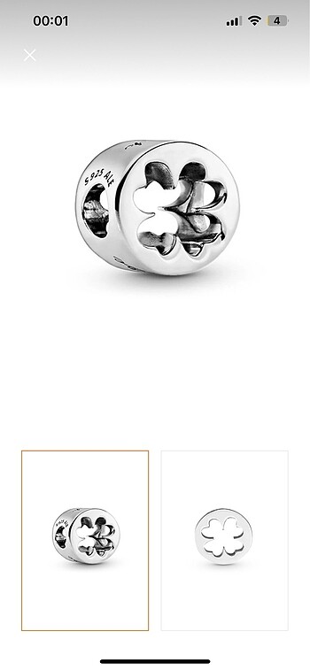 Pandora dört yapraklı yonca charm