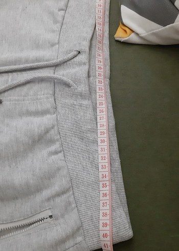 Gri Rahat Kesim Fermuarlı Erkek Eşofman Altı - Görsel 3