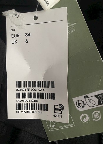 H&M Siyah Kadın Kumaş Pantolon