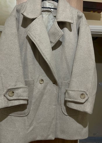 Fred Perry Bej Cizgili Kruvaze Kaban