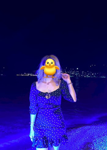 Mavi Puantiyeli Bebek Elbise