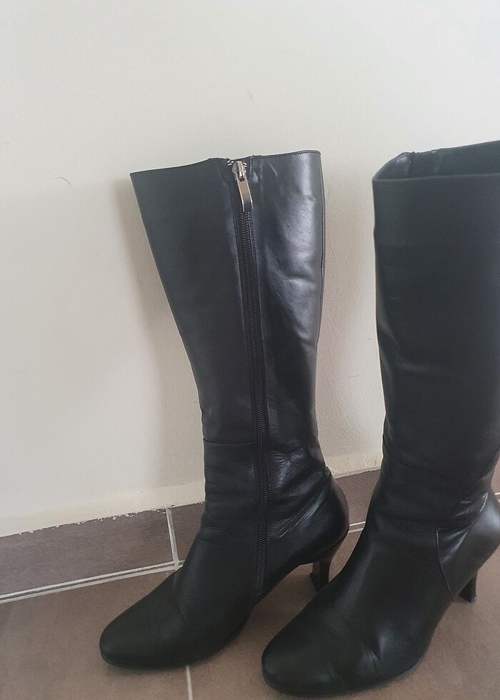 Hakiki deri az kullanılmış kadın çizme - Görsel 5