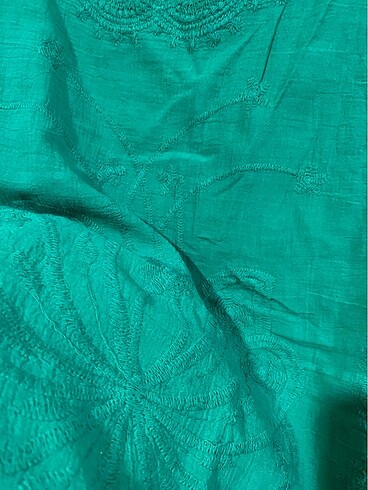 46 Beden yeşil Renk Kol detaylı bluz