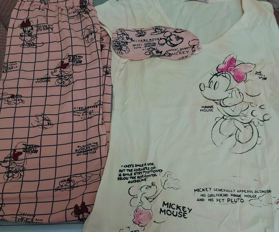 Mavi Baskılı Pop Kültür Pijama takımları - Görsel 3