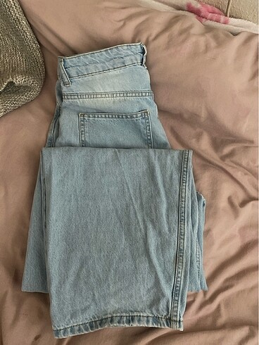 s Beden açık mavi baggy jean