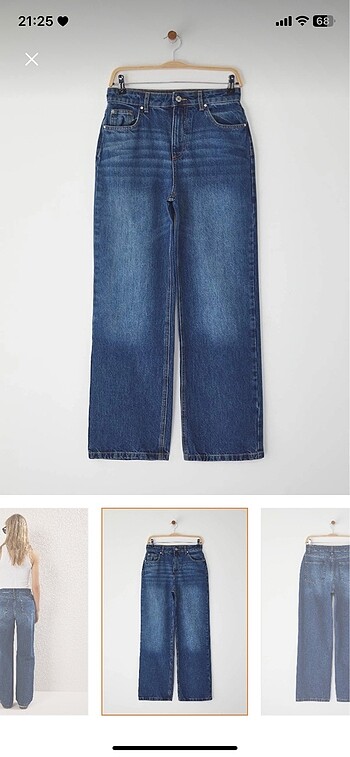 Trendyol & Milla lacivert paçası bol pantalon