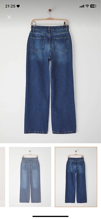 s Beden lacivert paçası bol pantalon