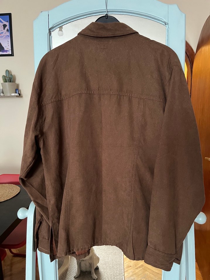 Kahverengi Süet Gömlek - Görsel 2